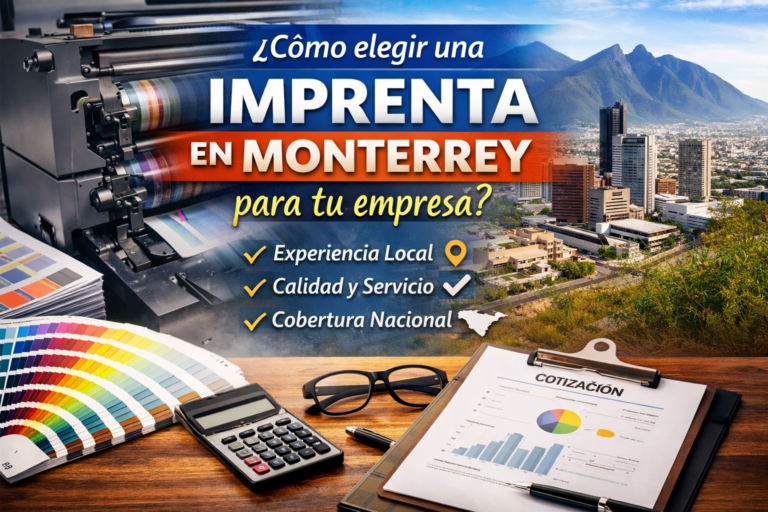 Imagen que muestra el titulo del articulo: ¿Cómo elegir una imprenta en Monterrey para tu empresa?